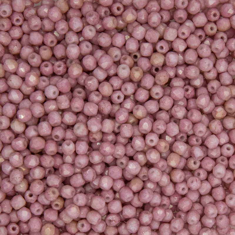 Czech beads / 3mm beads faceted / opaque milky pink / 2g / about 55pcs / SZGBKF03A135