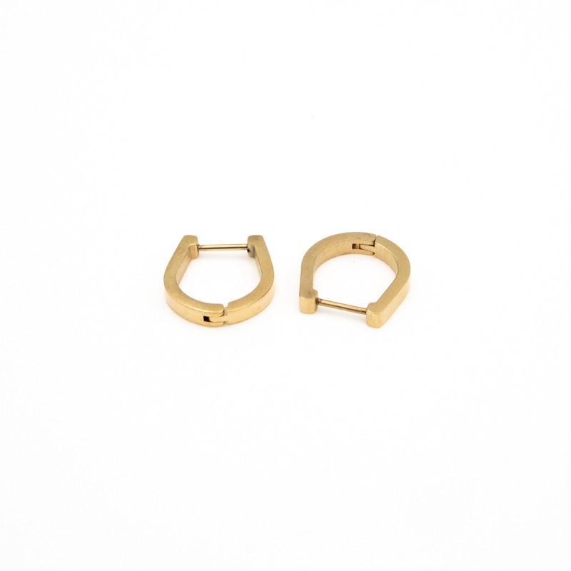 Gold horseshoe earrings / surgical steel / 16x3mm / 2pcs BKSCH59KG