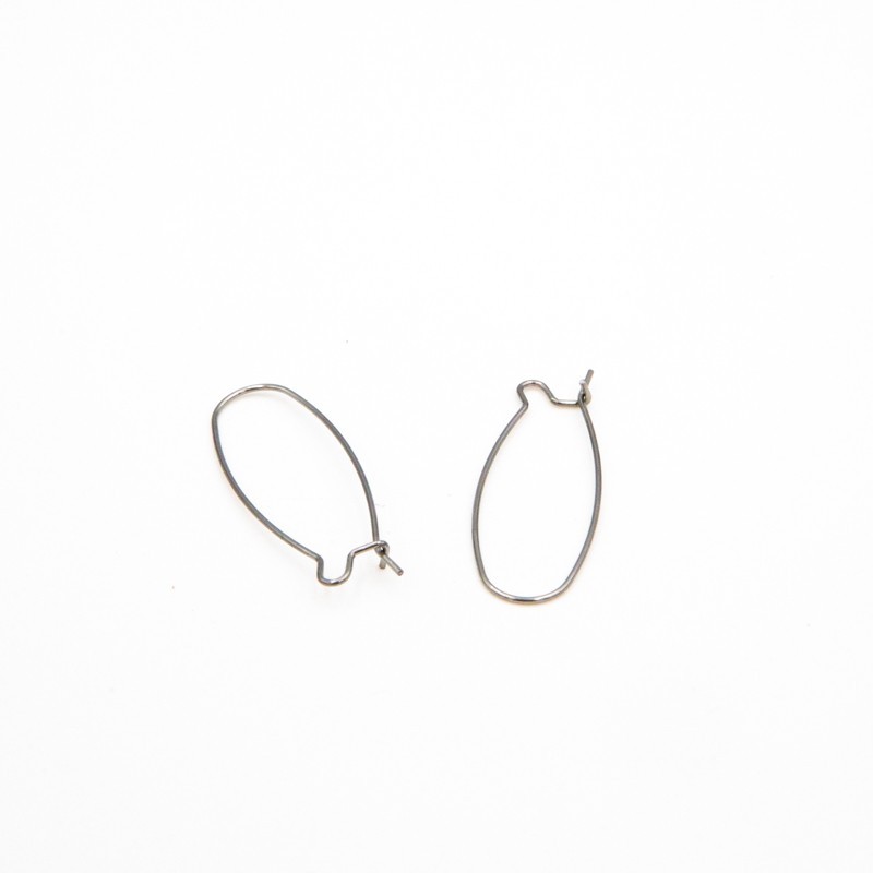 Fastened earwires / surgical steel 38mm 4pcs BKSCH56