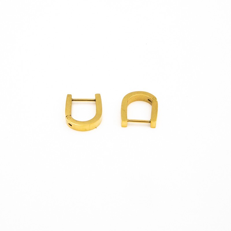 Gold earrings / surgical steel / 15x3mm / 2pcs BKSCH57KG