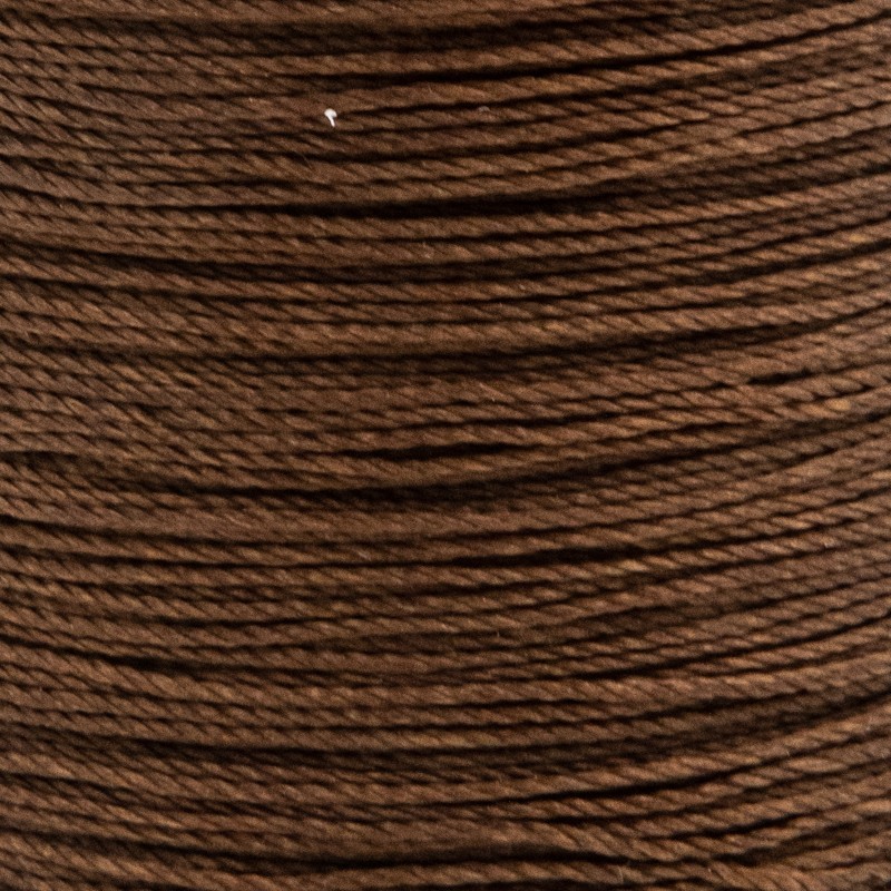 Waxed polyester string / twisted / milk chocolate 0.6mm 5m PWSP0604
