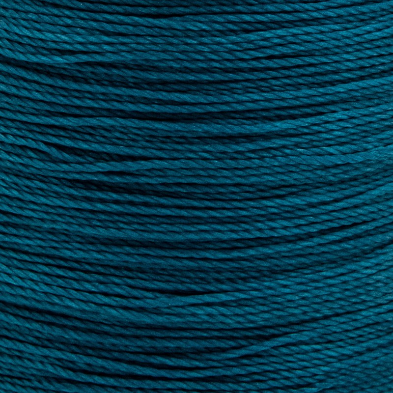 Waxed polyester / twisted / turquoise cord 0.6mm 5m PWSP0608