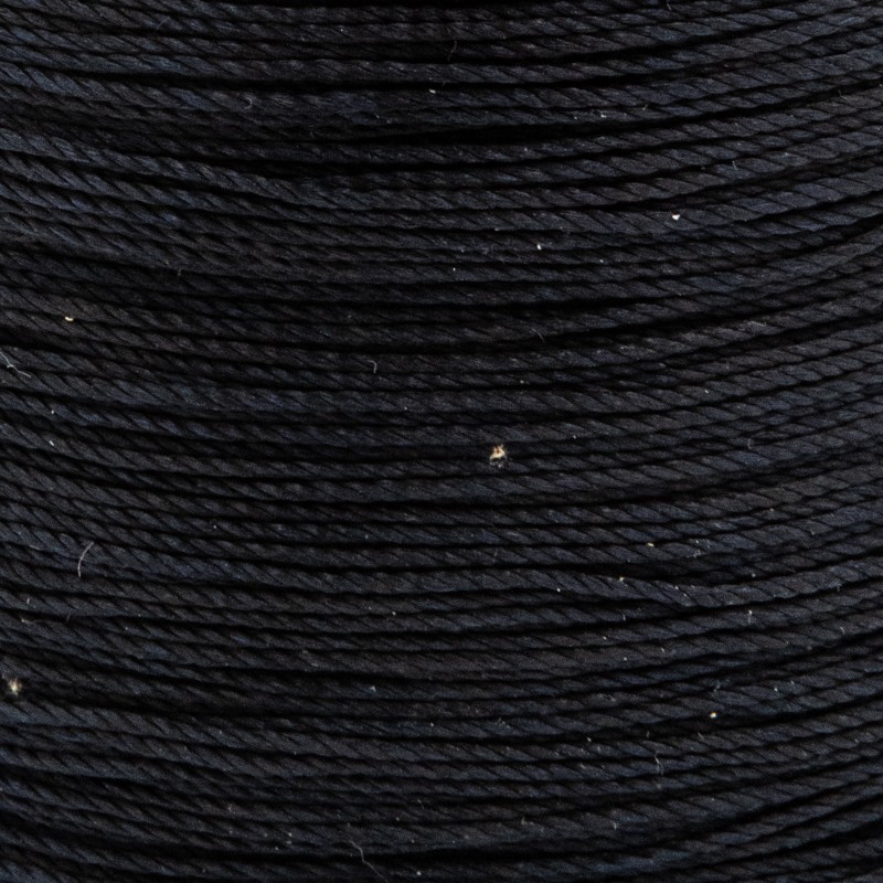 Waxed polyester string / twisted / black garnet 0.6mm 5m PWSP0611