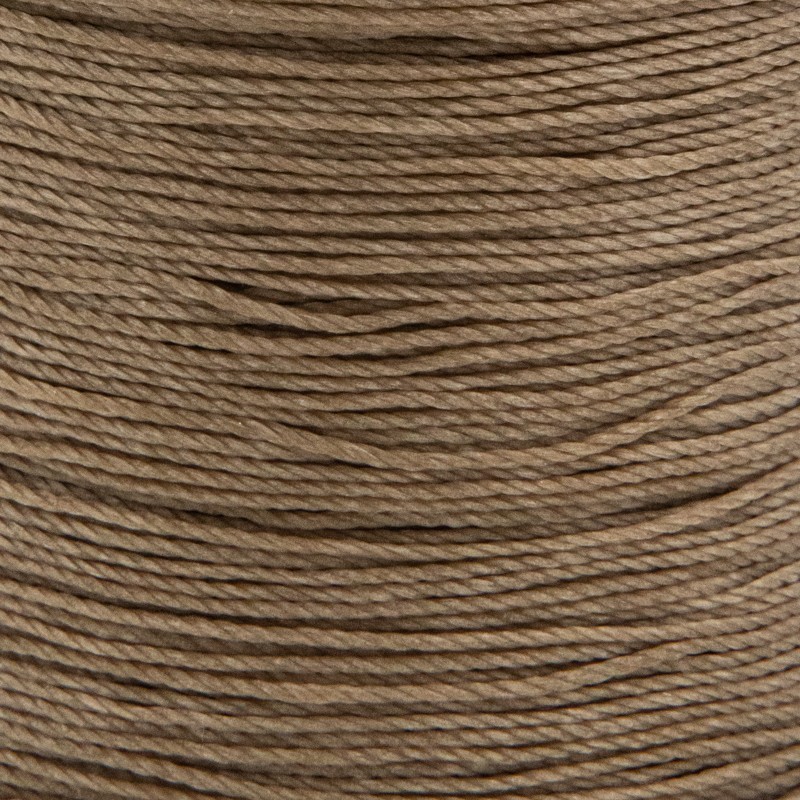 Waxed polyester string / twisted / cool brown 0.6mm 5m PWSP0616