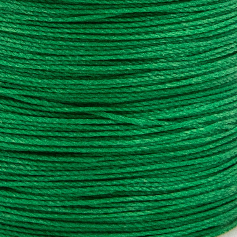 Sznurek woskowany poliestrowy/ skręcany/ zielony 0.6mm 5m PWSP0617