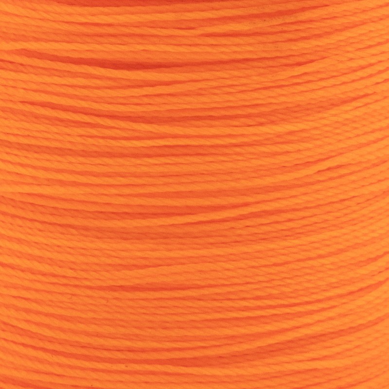 Waxed polyester / twisted / fluo orange cord 0.6mm 5m PWSP0618