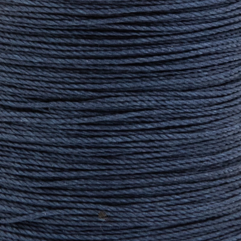 Waxed polyester string / twisted / navy blue 0.6mm 5m PWSP0622
