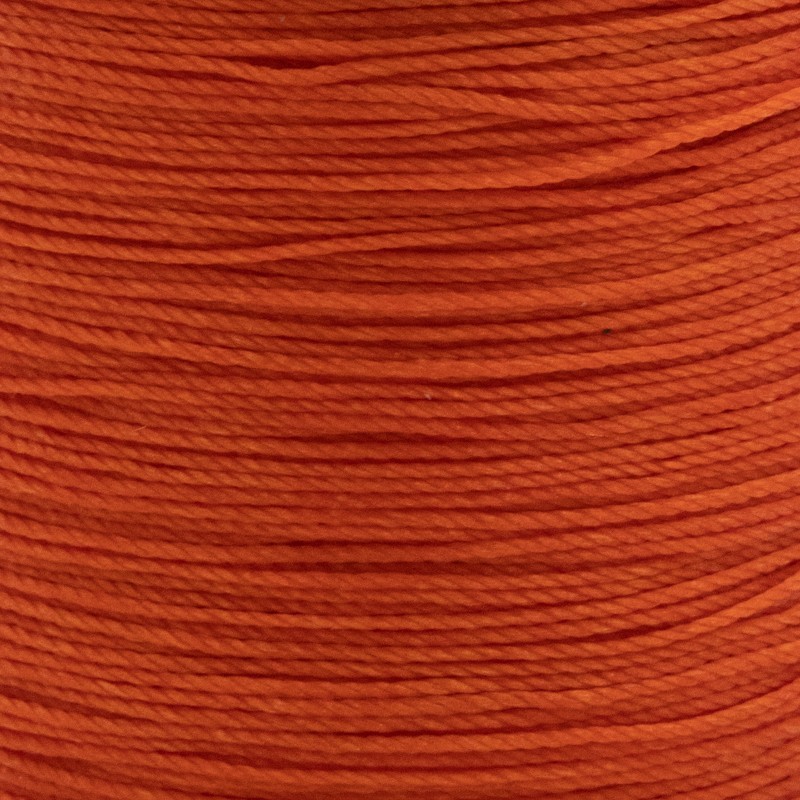 Waxed polyester string / twisted / orange 0.6mm 5m PWSP0623