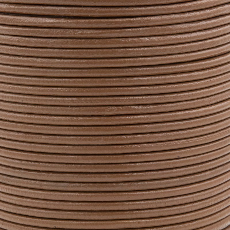 Leather strap 3mm / light brown / from 1m spool RZ30B05