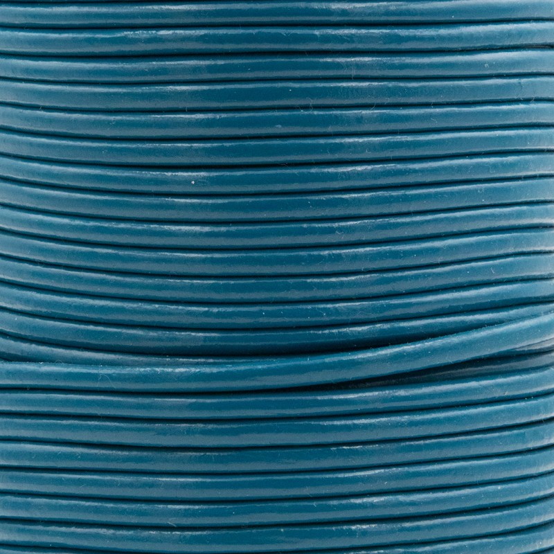 Leather strap / sea blue / 4mm on a 1m spool RZ40Z11