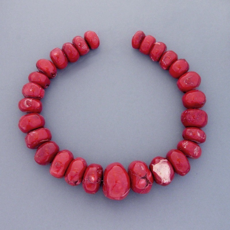 Coral red wormy graded rope 42cm KASZUN83