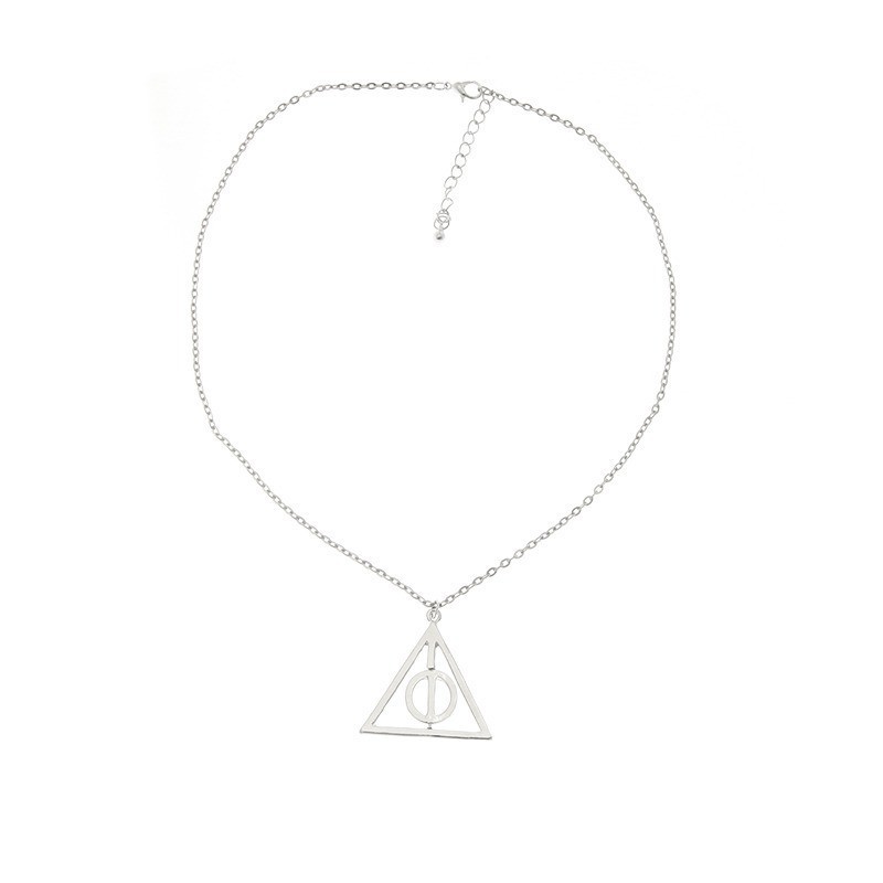 Chain with pendant / ready-made necklace / rotating deathly hallows (Harry Potter) 1pc AAT698