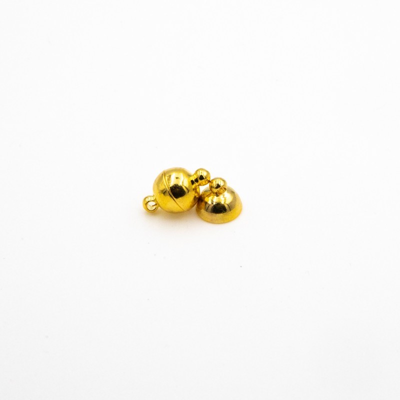 Magnetic clasps / ball 8mm yellow gold 1pc AAG026