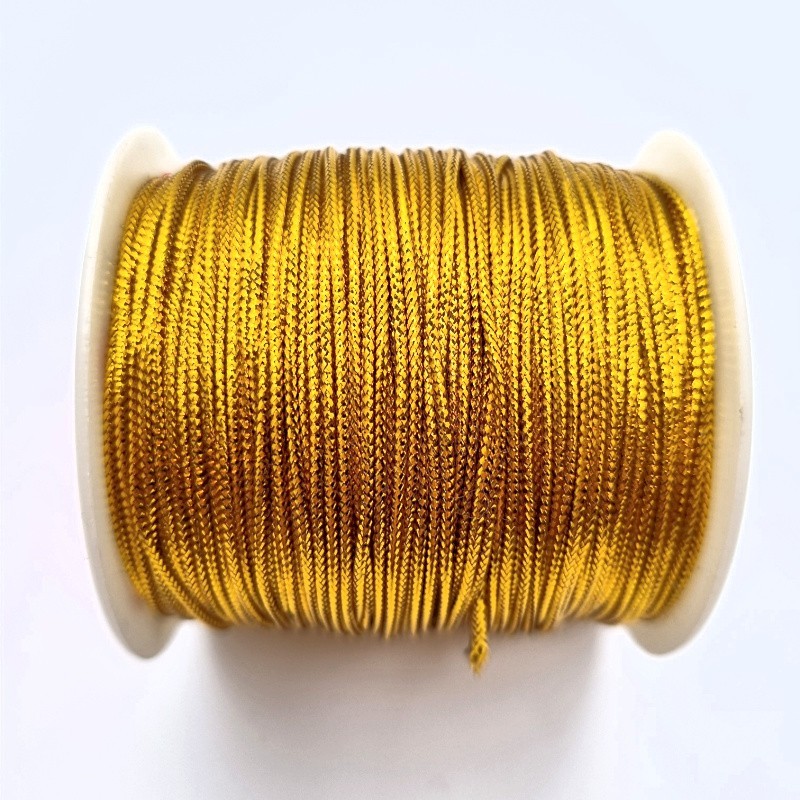 Sznurek metalizowany złoty 1mm 78m/szpula PWME1001