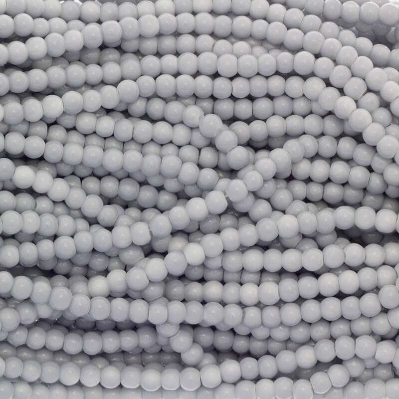 Milky / glass beads 8mm gray 104 pieces SZTP0898