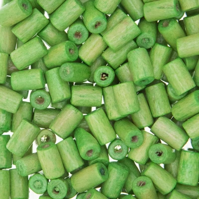 Wooden beads, rollers / 8x4mm light green 5g about 64pcs DRPA0801