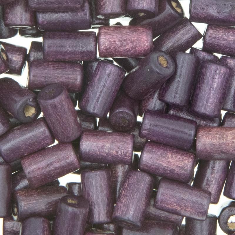 Wooden beads / 10x6mm purple 5g approx 35pcs DRPA1002