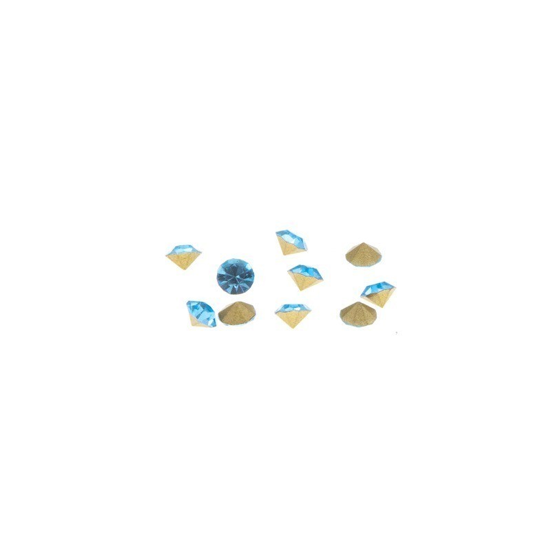 Glass cabochons / crystals 4.7mm / light blue 10pcs KSZCD2001