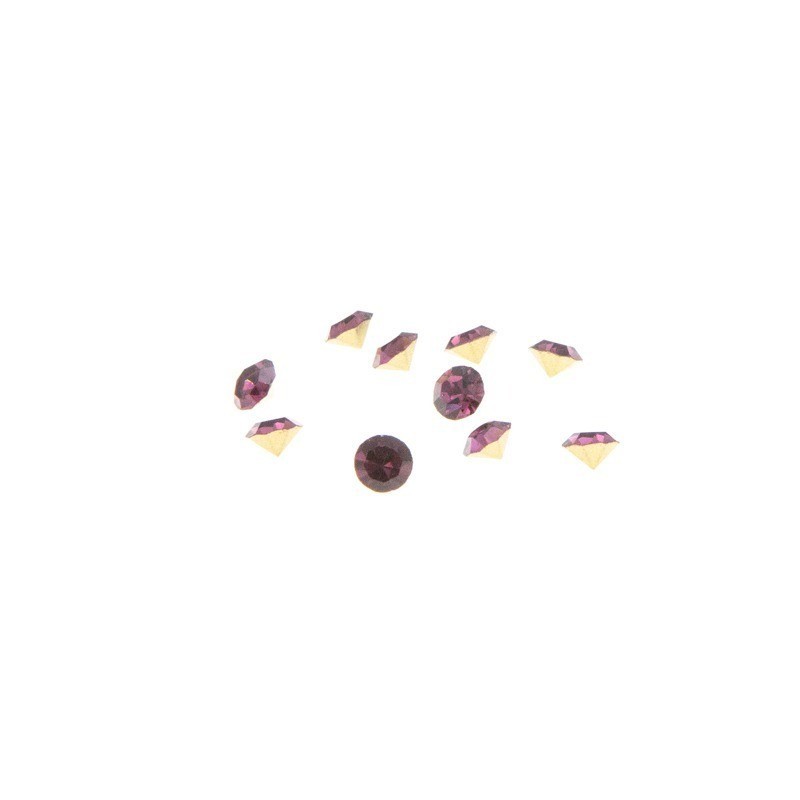 Glass cabochons / crystals 4.7mm / purple 10pcs KSZCD2006