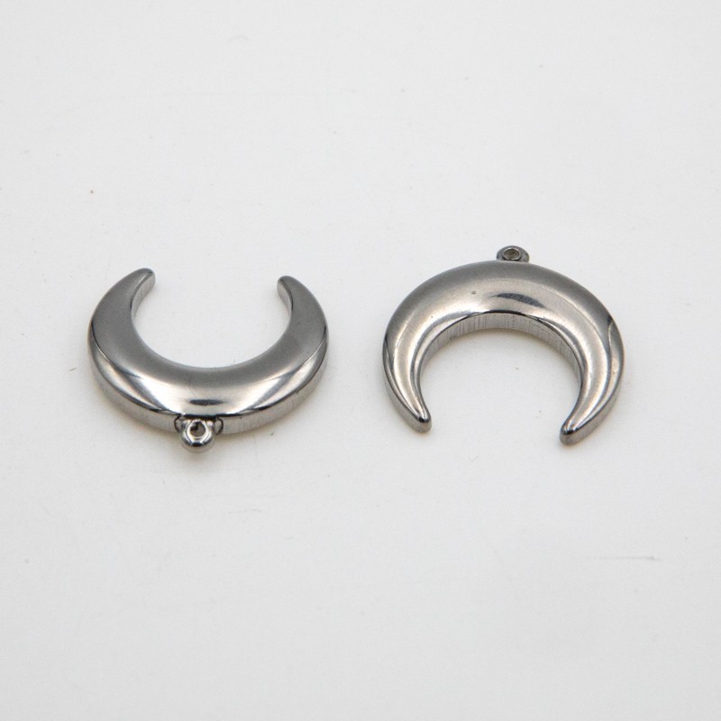 Moon pendant / lunula / horn of plenty / surgical steel / about 22mm 1pc ASS332