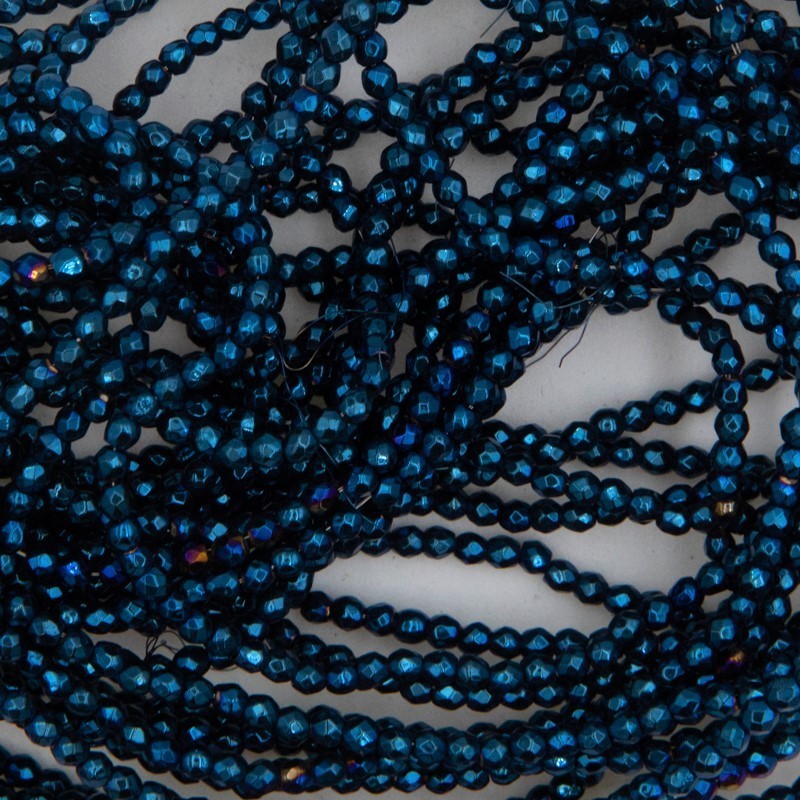 Hematite / 2mm faceted beads / blue / 200pcs / rope KAHEKUF0203