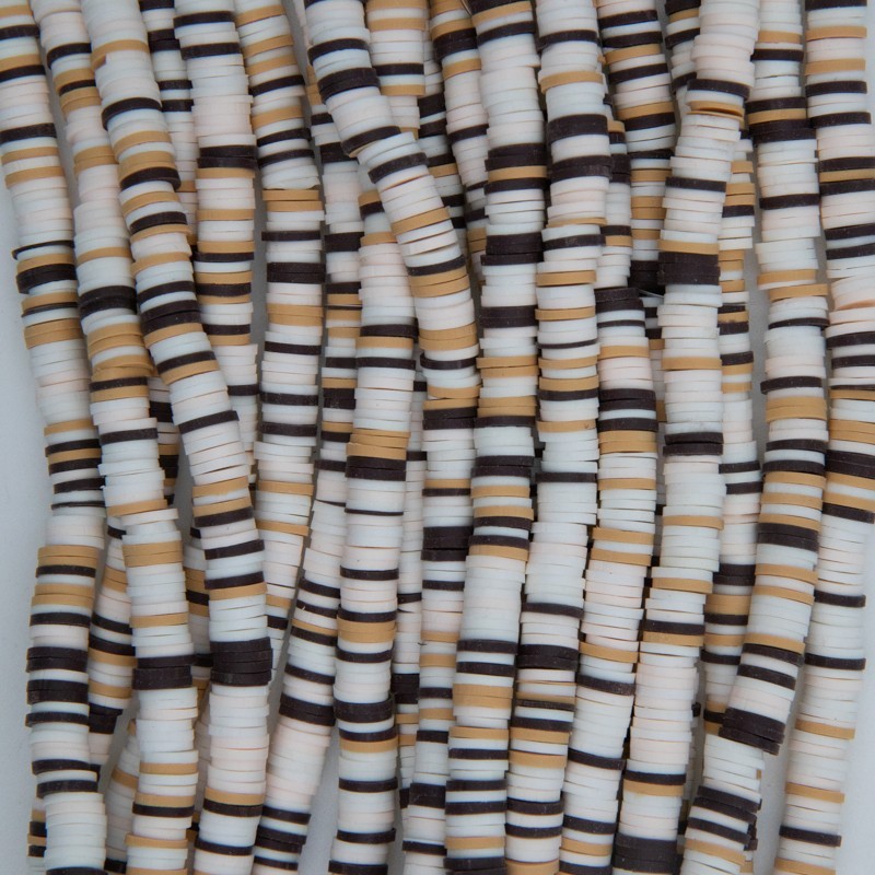 Katsuki beads / Stripes / Santiago / 6mm discs / 40cm rope / MOKA06250A