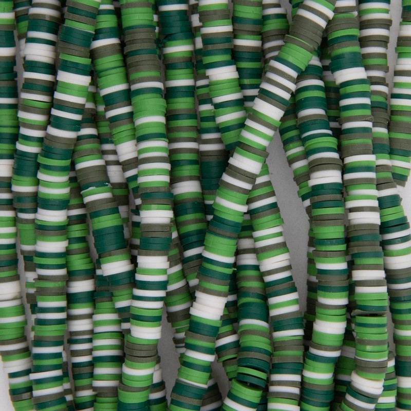 Katsuki beads / Stripes / Copenhagen / 6mm discs / 40cm rope / MOKA06208A