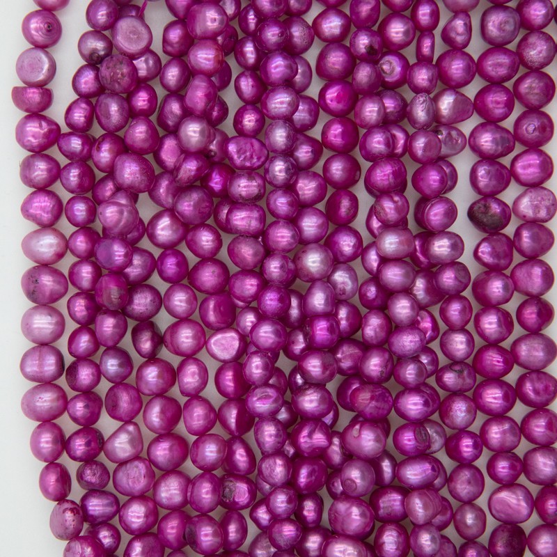 Dyed pearls / bishop's violet / rope 40cm / irregular / 8-9mm PASW275