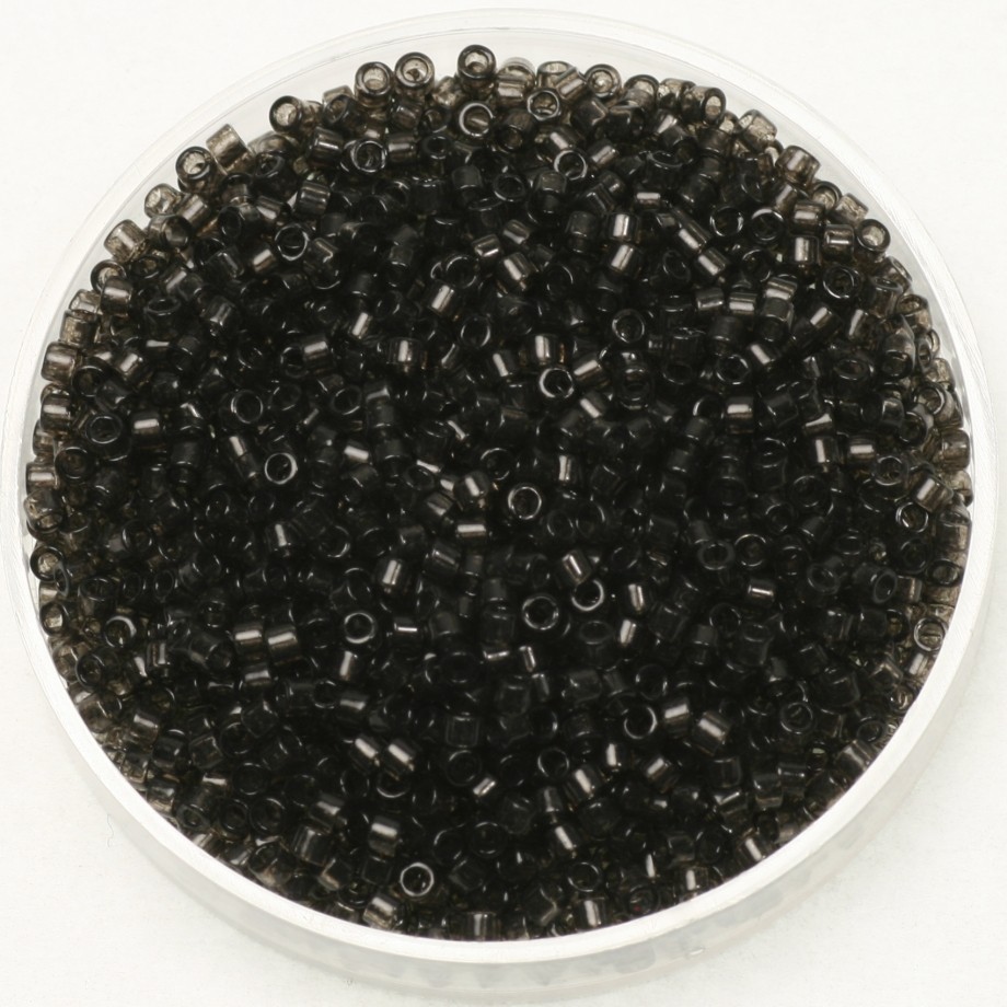 Miyuki Delica 11/0 beads transparent dyed charcoal 5g / MIDE11-1319