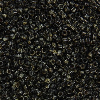 Miyuki Delica 11/0 beads opaque picasso black 5g / MIDE11-2261