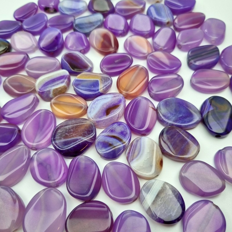 Purple agate / irregular oval beads 17x22mm 1pc KAAGOW2002