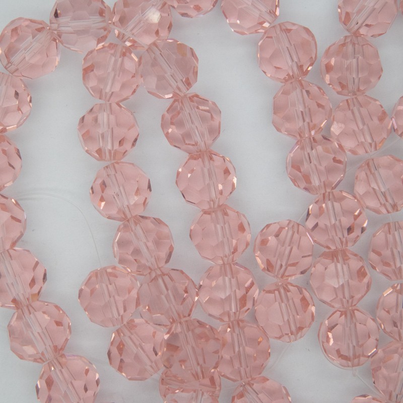 Crystal beads 12mm / pink beads SZKRKU12021