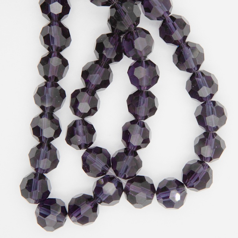 Crystal beads 12mm / purple 50pcs SZKRKU12014