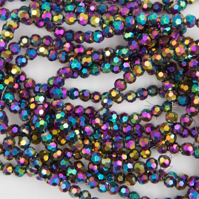 Crystal beads 4mm pink rainbow beads 96pcs SZKRKU04130A