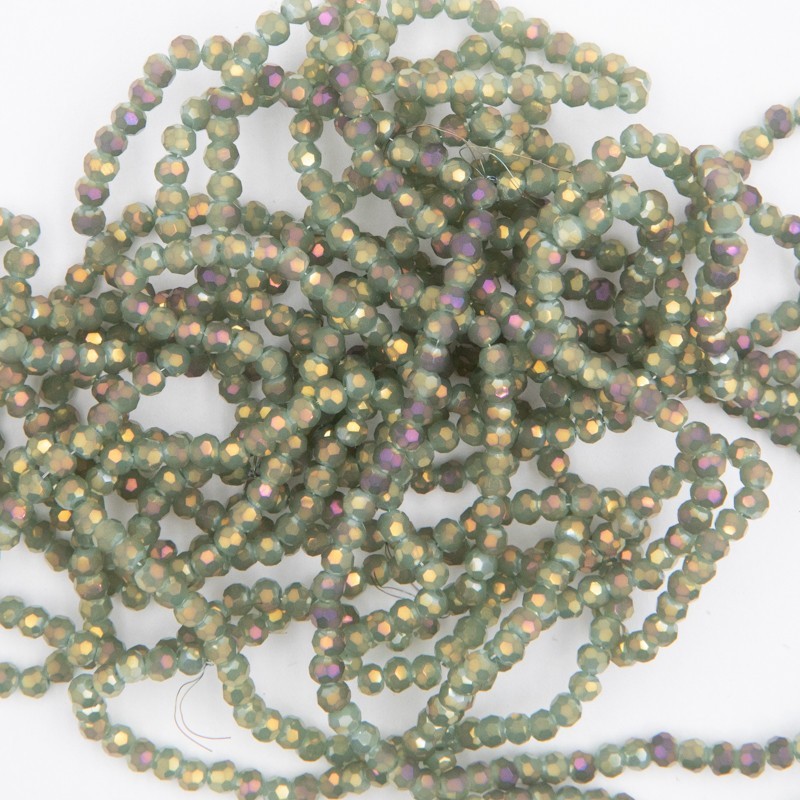Crystal beads 2mm green AB 170pcs SZKRKU02098