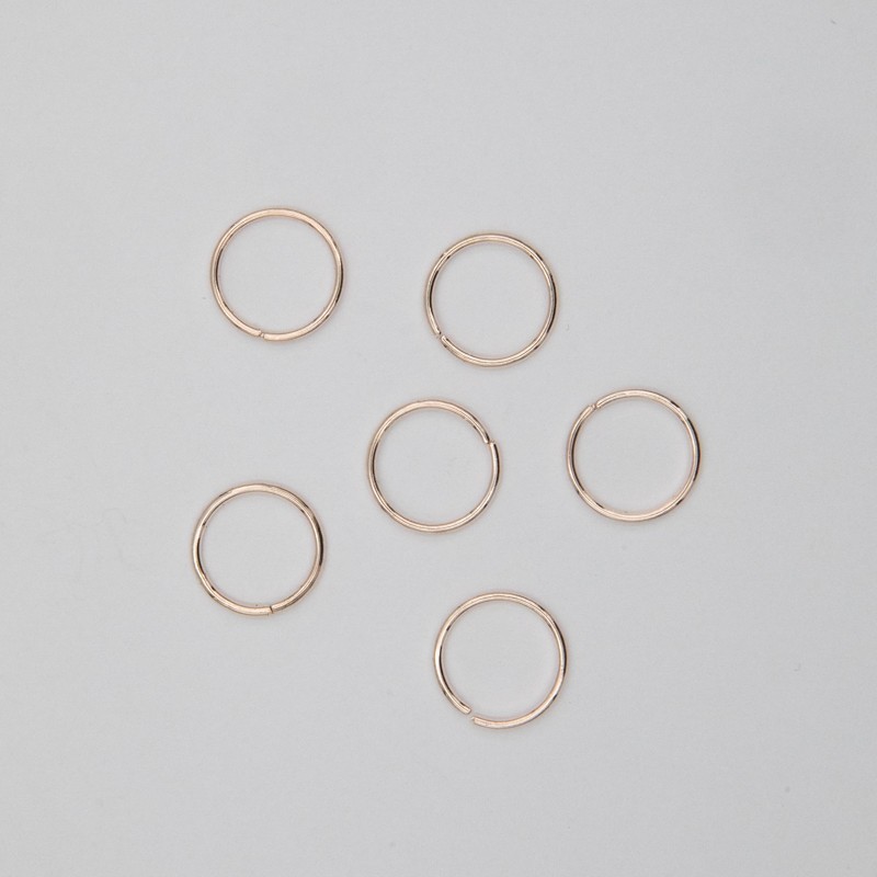 Mounting rings rose gold 14x1.2mm 75pcs SMKO1412KGR