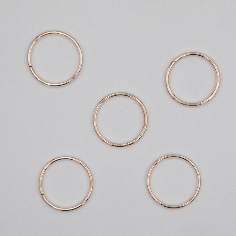Mounting rings rose gold 16x1.2mm 75pcs SMKO1612KGR