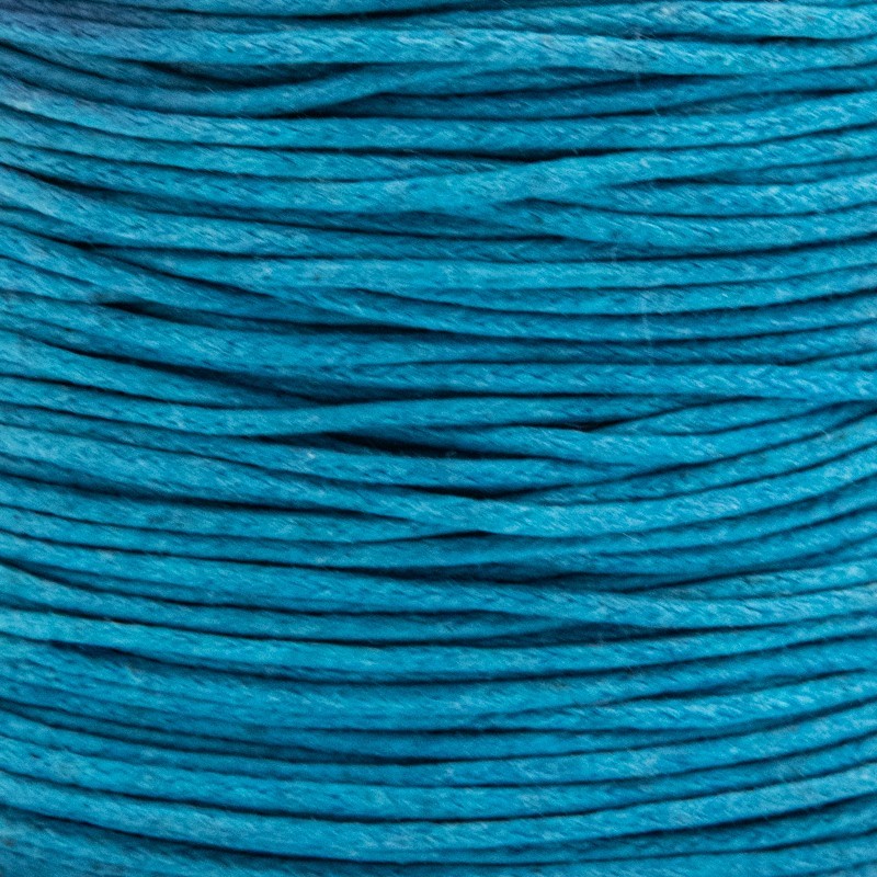 Sznurek bawełniany woskowany 25m (szpula) morski niebieski 1mm PWZWR1032