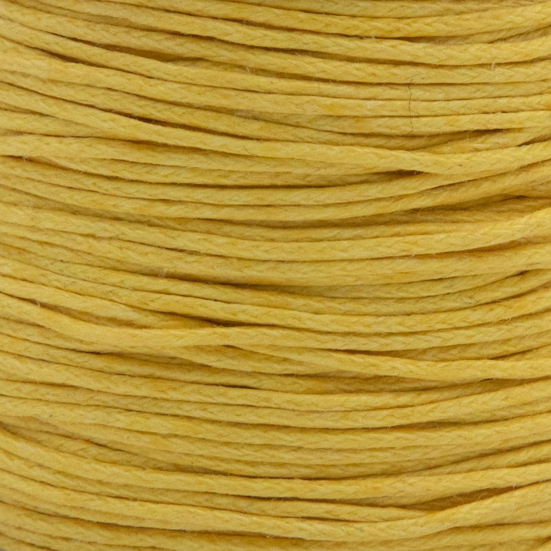 Sznurek bawełniany woskowany 25m (szpula) żółty 1mm PWZWR1033