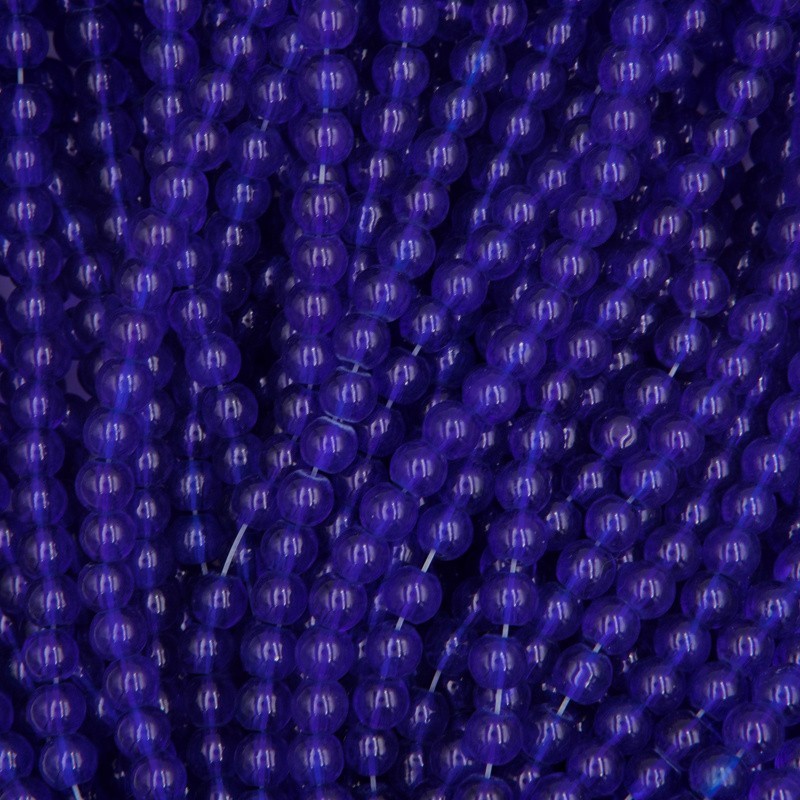 Pastels beads / 6mm glass beads / intense cobalt / 140 pieces SZPS0660