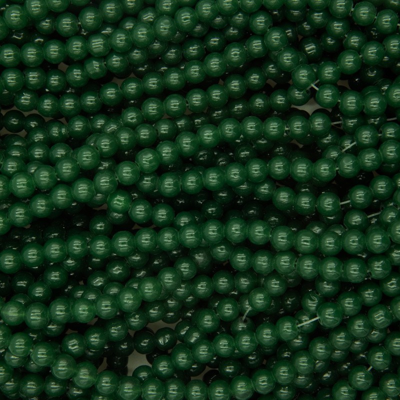 Pastels beads / 6mm glass beads / dark green / 140 pieces SZPS0656