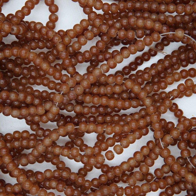 Pastels beads / 4mm beads / light brown / 190 pieces SZPS0455