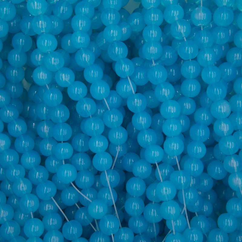 Opaline beads / 8mm beads / blue / 100 pieces SZTO0809A