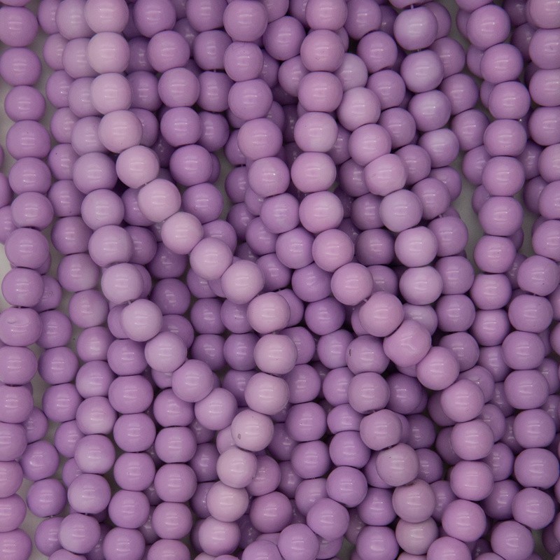 Milky beads / 2nd grade / light lavender / 100 pieces / 8mm beads SZTP0885