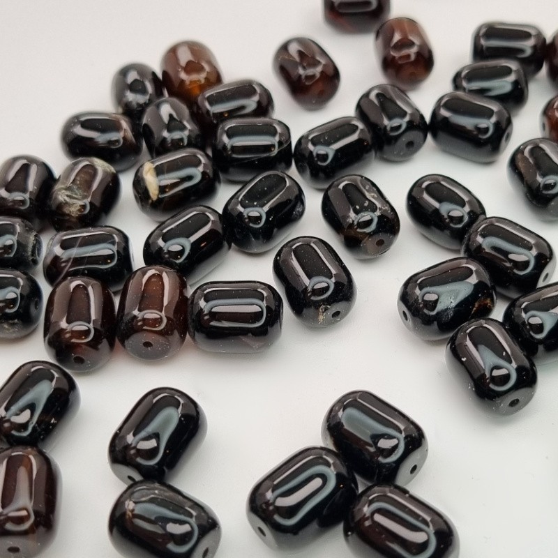 Dark brown agate / barrel beads 10x14mm 1pc KAAGBA1409