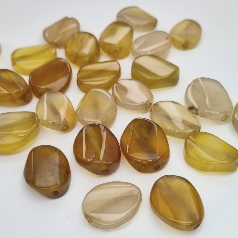 Honey agate / oval irregular beads 17x22mm 1pc KAAGOW2014