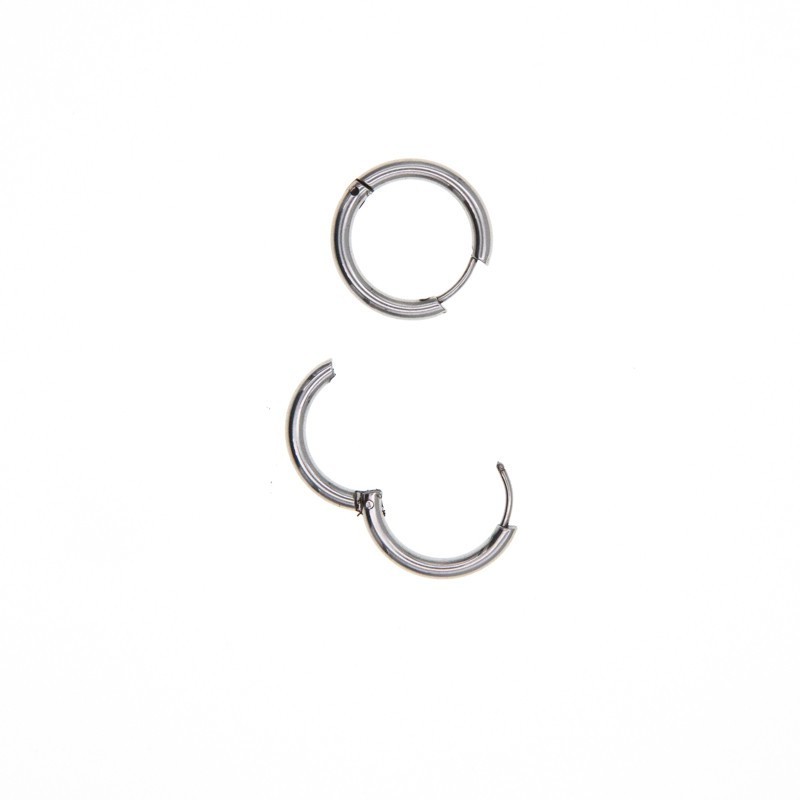 Hoop earrings/ surgical steel/ 22.8mm/ 2pcs BKSCH73