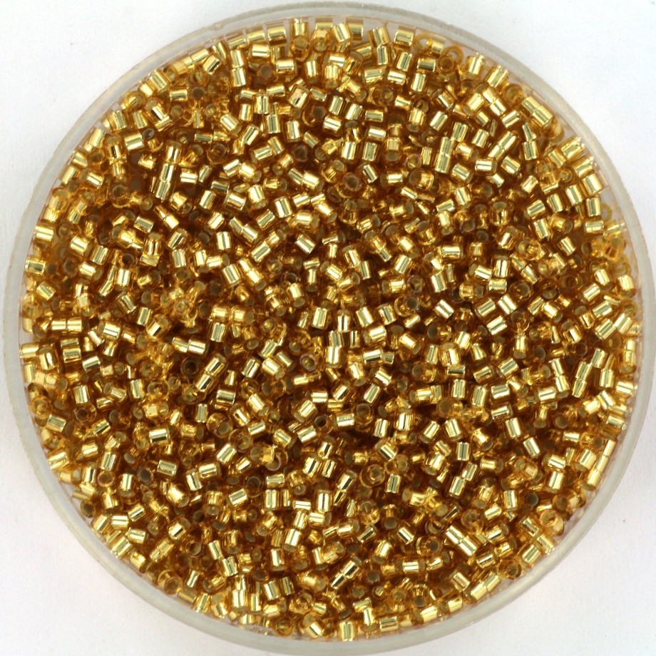 Miyuki Delica beads 15/0 silverlined gold 5g/ MIDE15-42