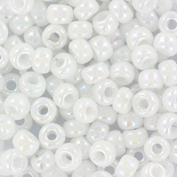 Beads Miyuki/ round/ rocailles 6/0 opaque ab white 5g/ MIRO06-471