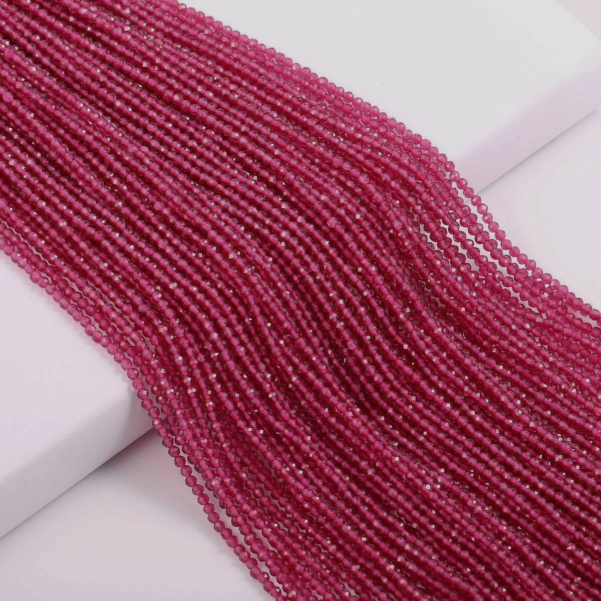 Pink spinel beads / 2mm faceted beads / 190pcs KASPF0201